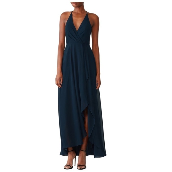 Jenny Yoo Navy Farrah Gown size 0 - Picture 1 of 11